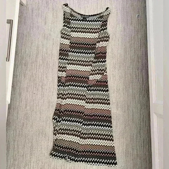 Jessica Howard 70's Chevron shift dress (size M/6) - Picture 1 of 3